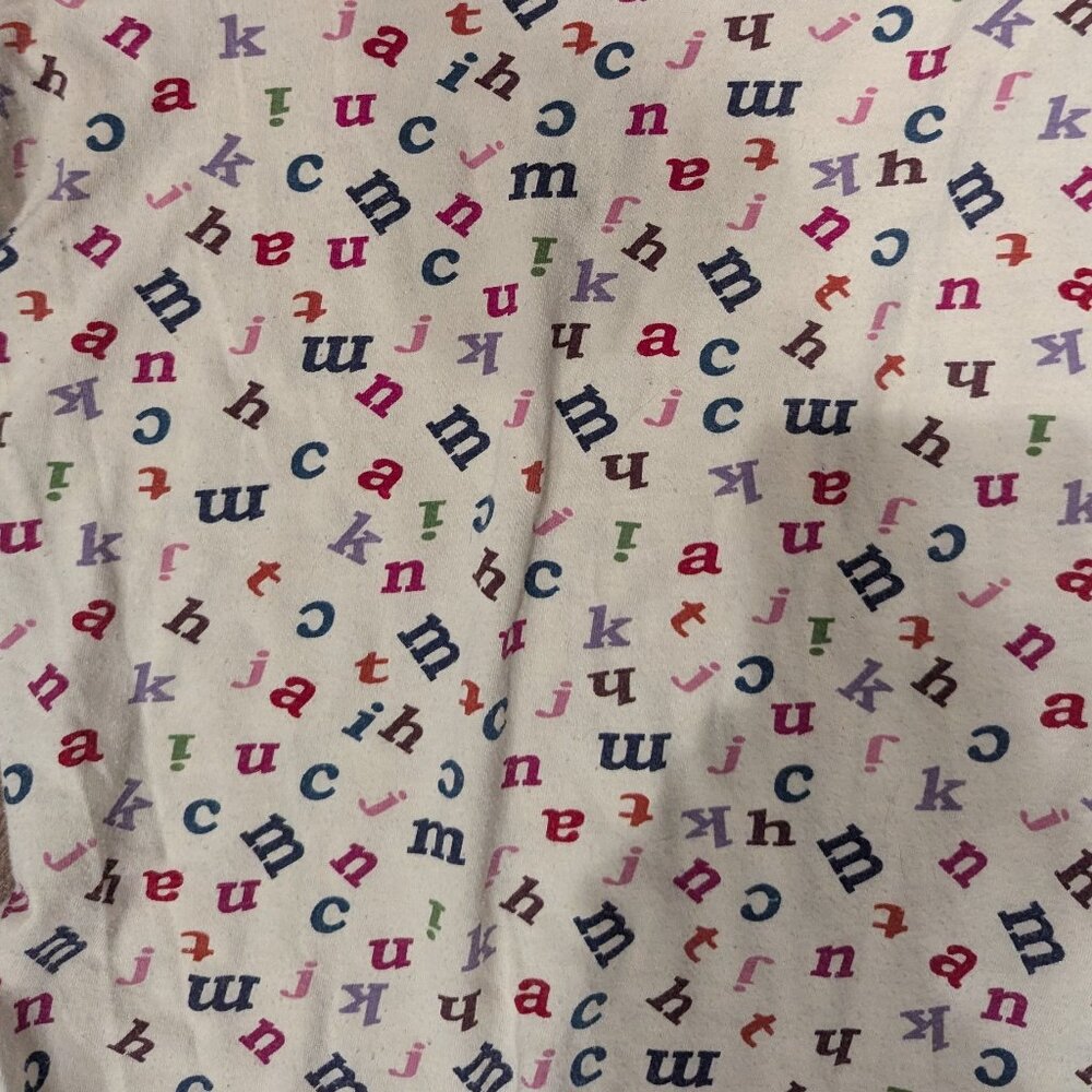 Poof! Vintage alphabet shirt long sleeve women's medium - Picture 3 of 3